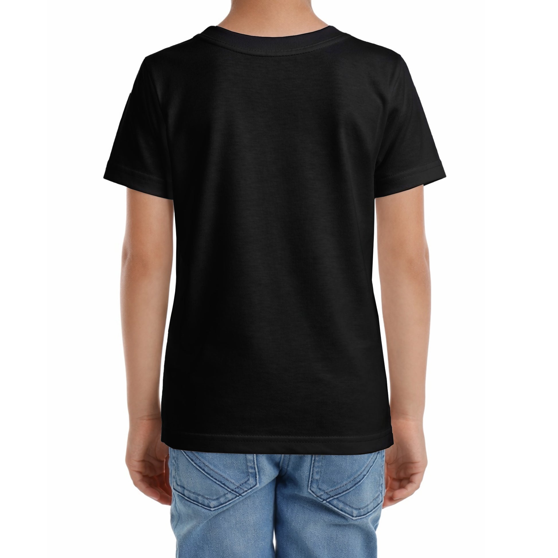 Koszulka dziecięca z nadrukiem z efektem artystycznym i napisem
