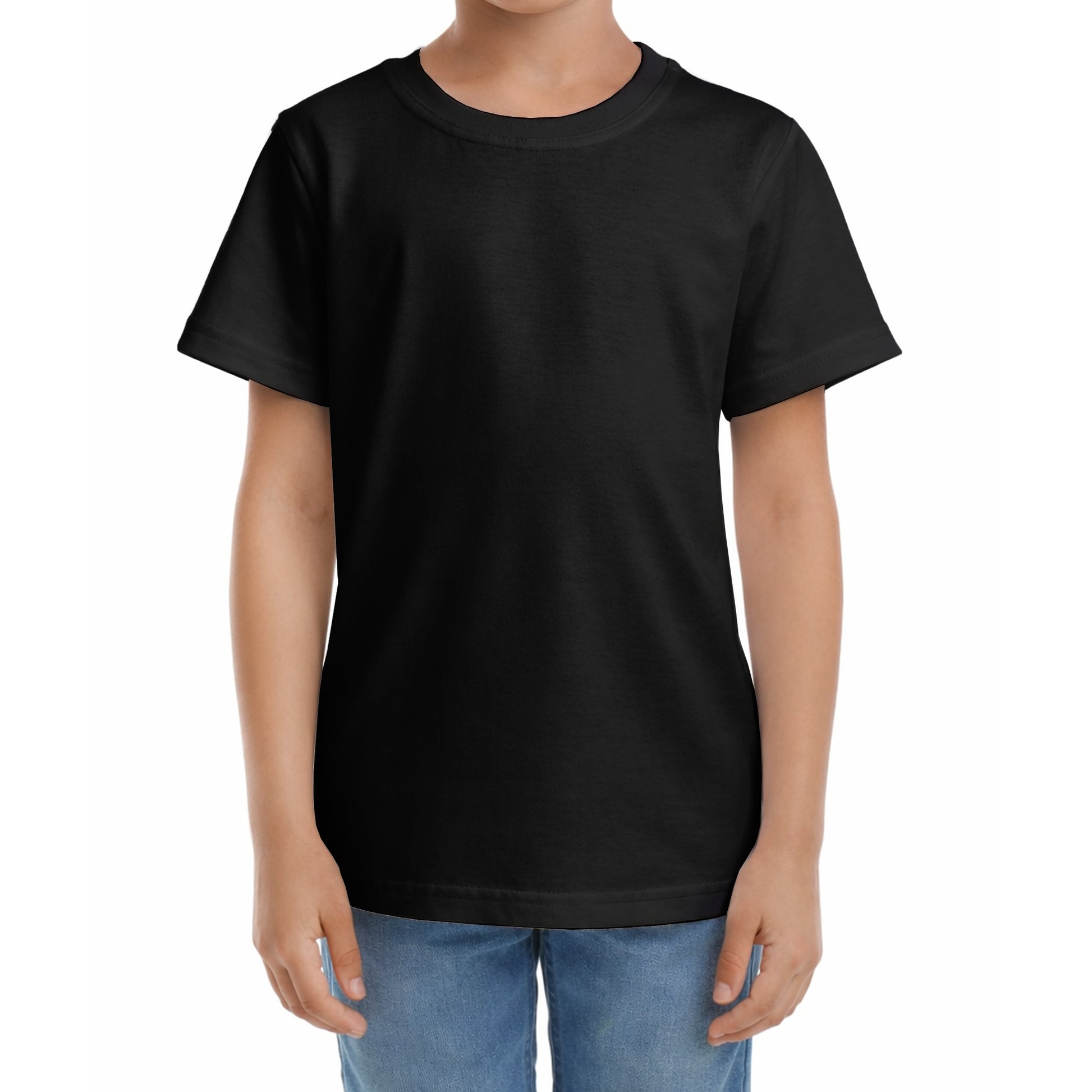 Koszulka dziecięca z nadrukiem z efektem artystycznym i napisem na plecach