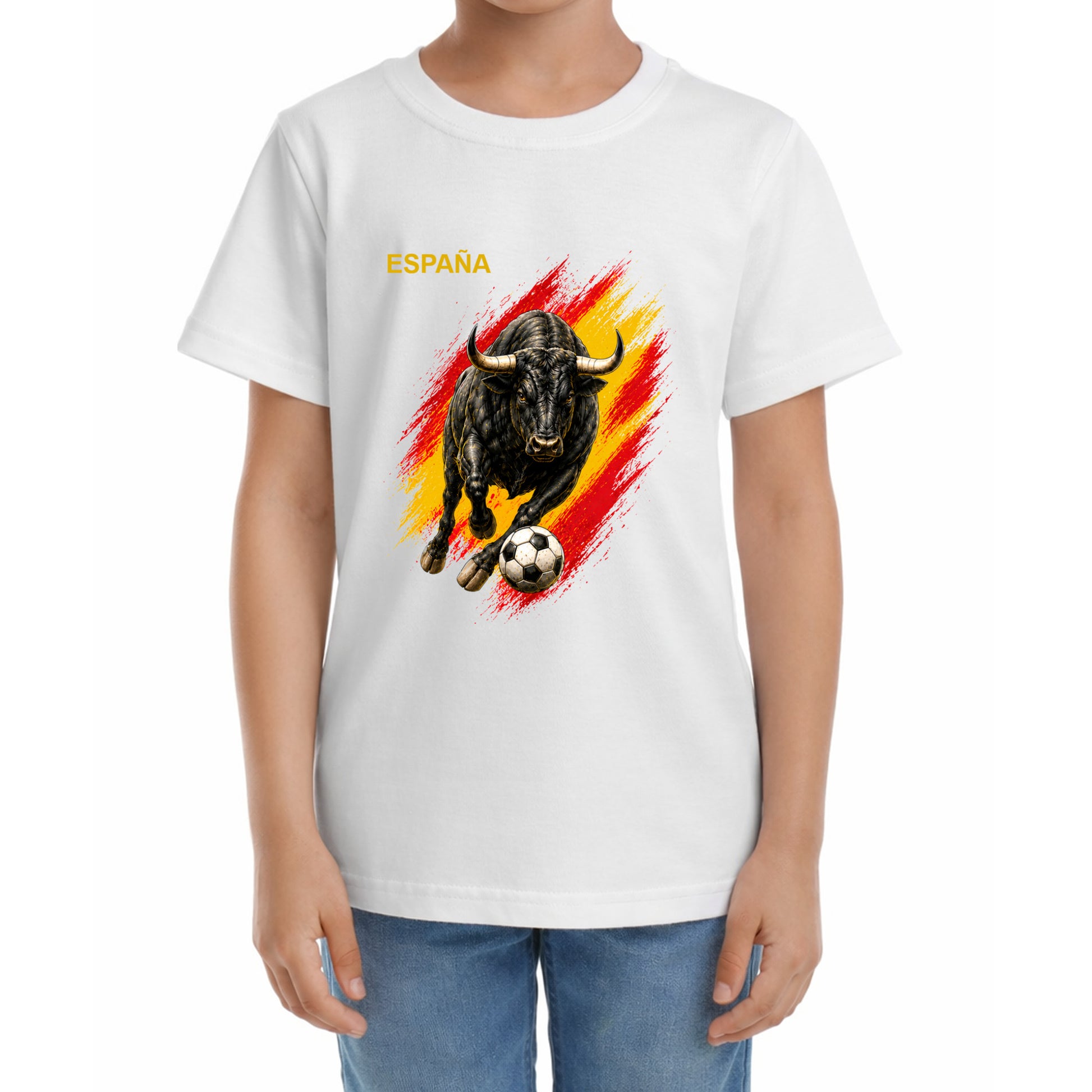 Koszulka dziecięca piłkarska z numerem 11 Hiszpania – własny tekst przód i tył