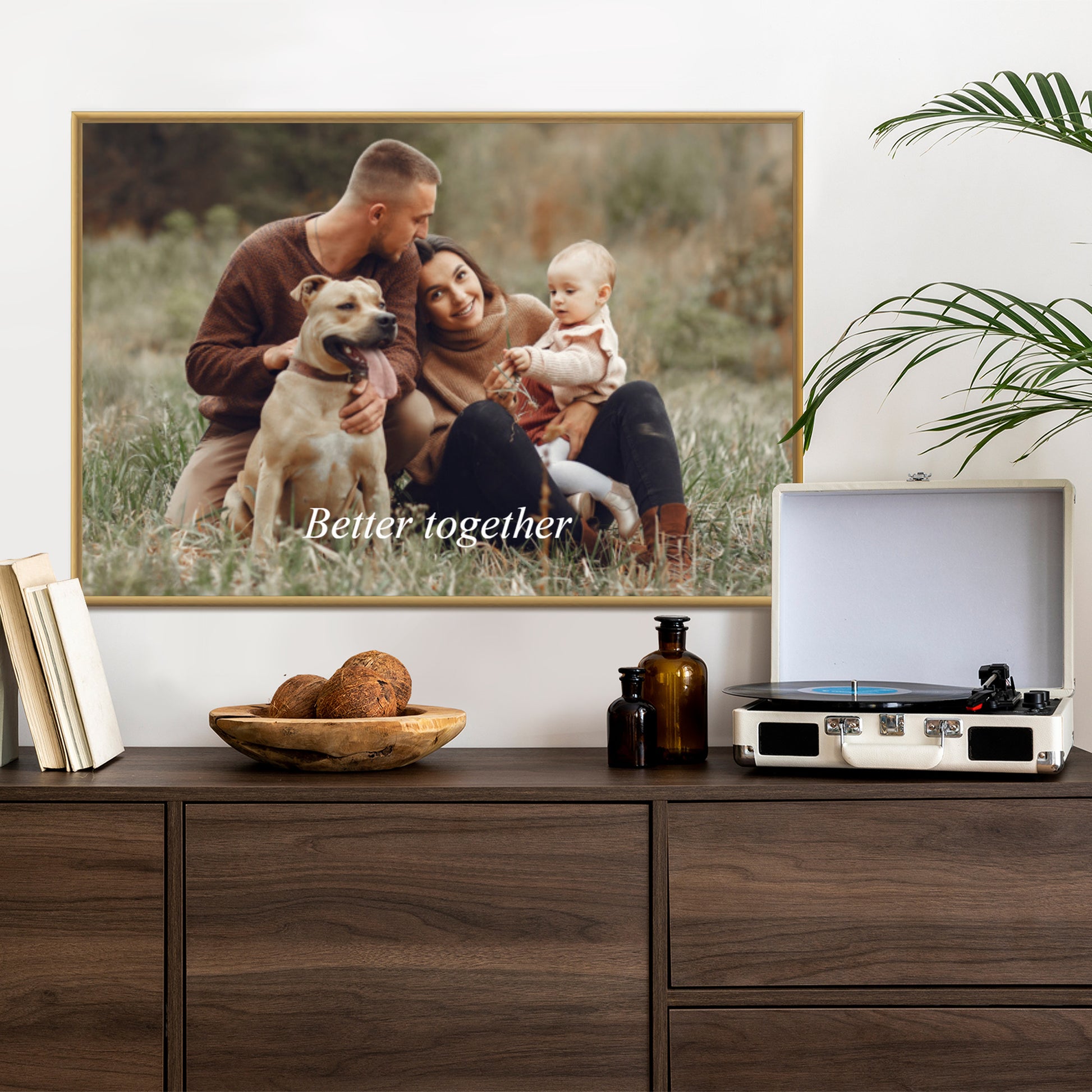 Plakat w ramie poziomy ze zdjęcia z napisem