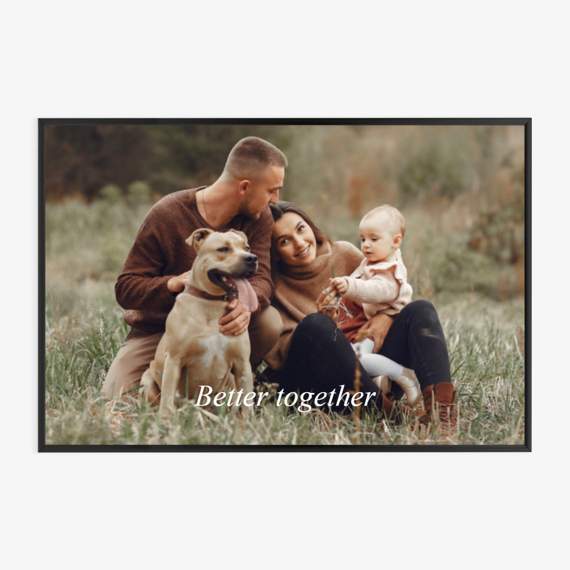 Plakat w ramie poziomy ze zdjęcia z napisem