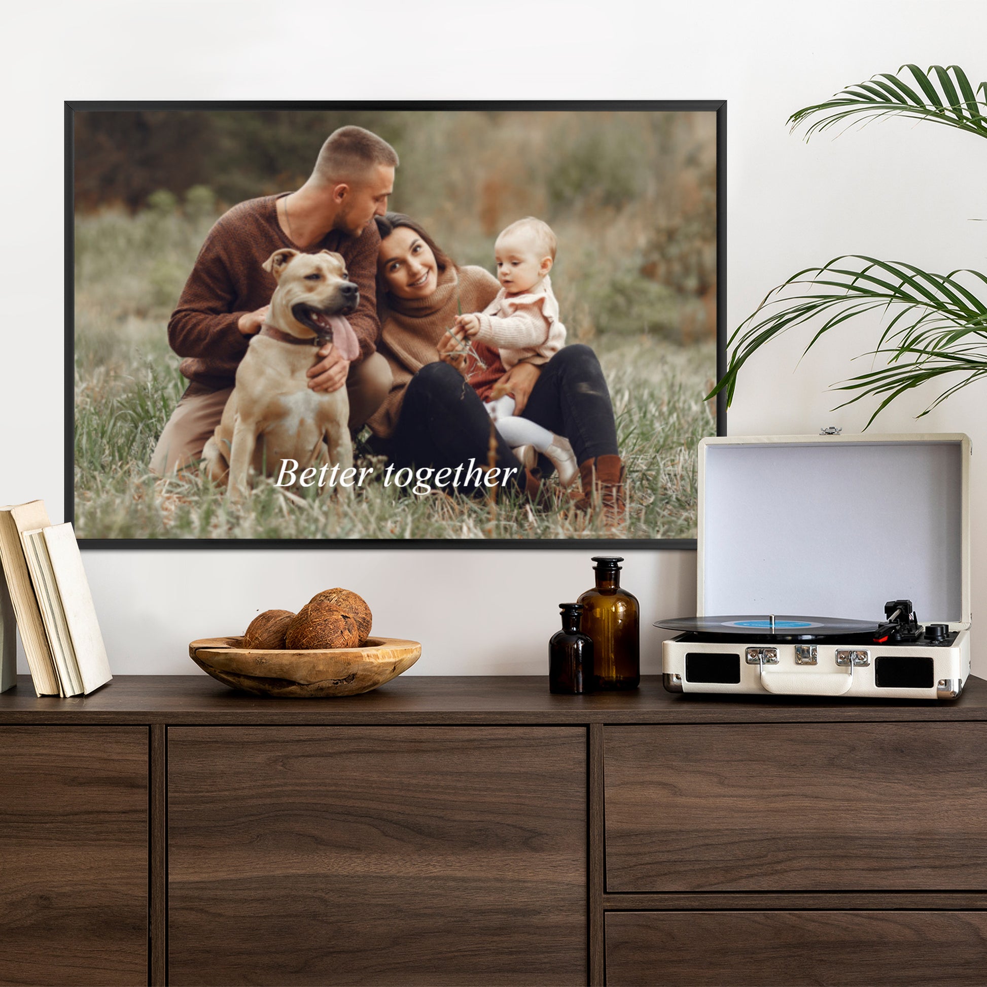 Plakat w ramie poziomy ze zdjęcia z napisem