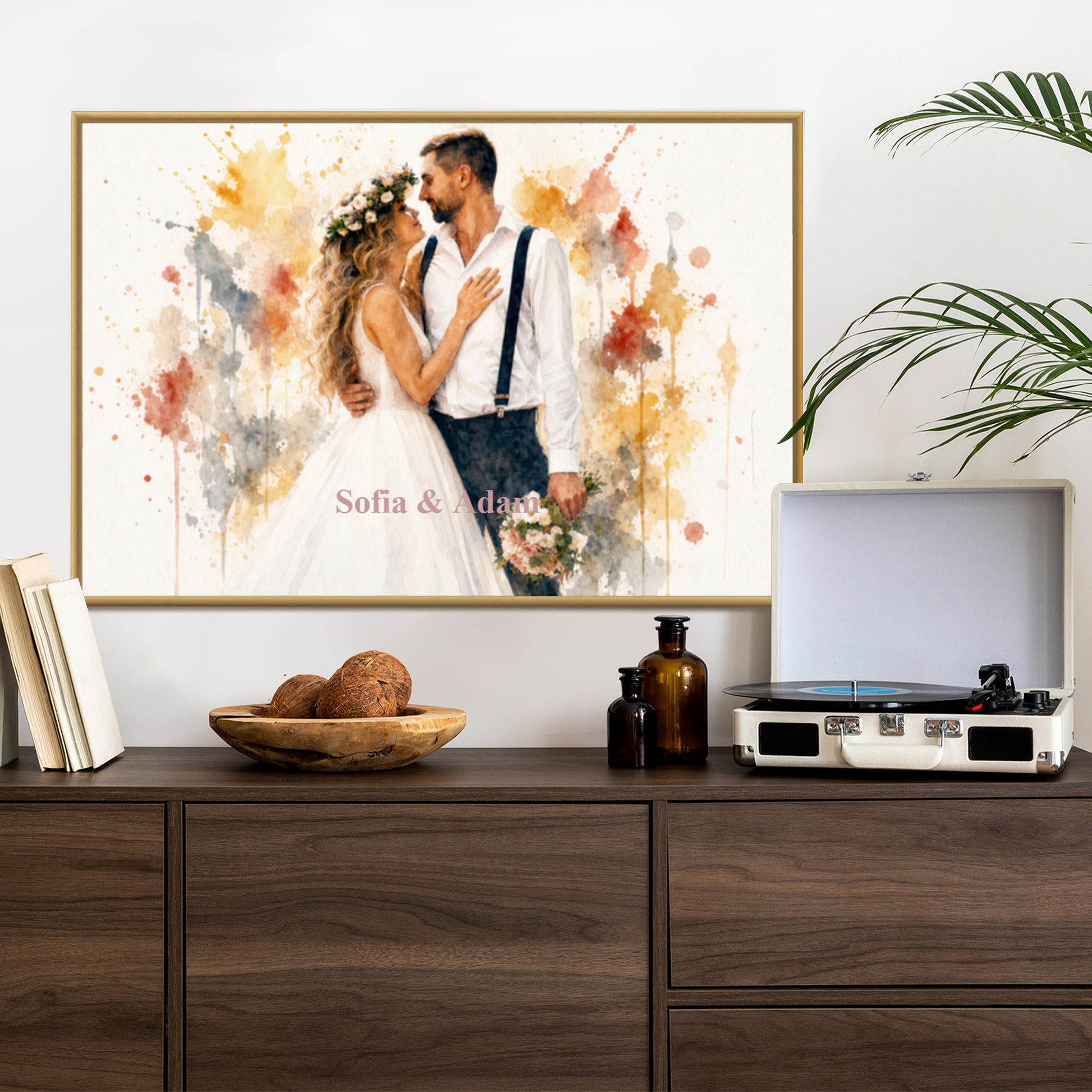 Plakat w ramie poziomy portret dla par z efektem artystycznym