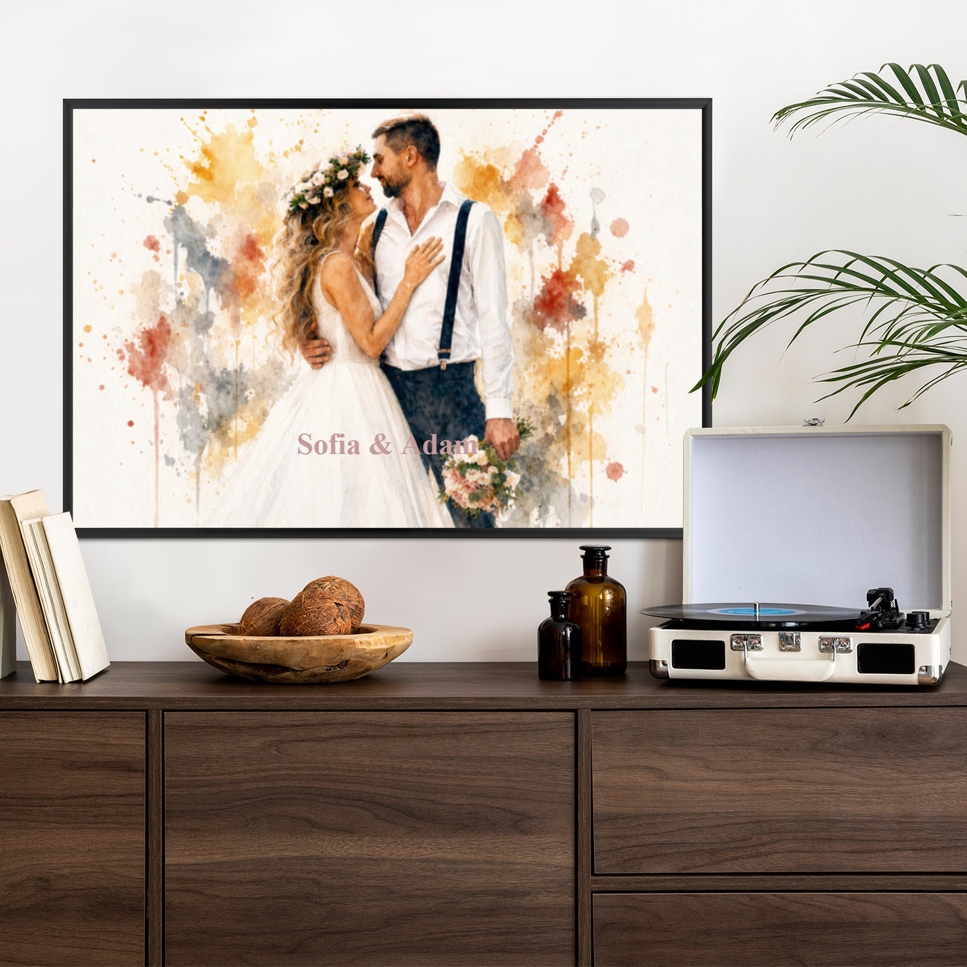 Plakat w ramie poziomy portret dla par z efektem artystycznym