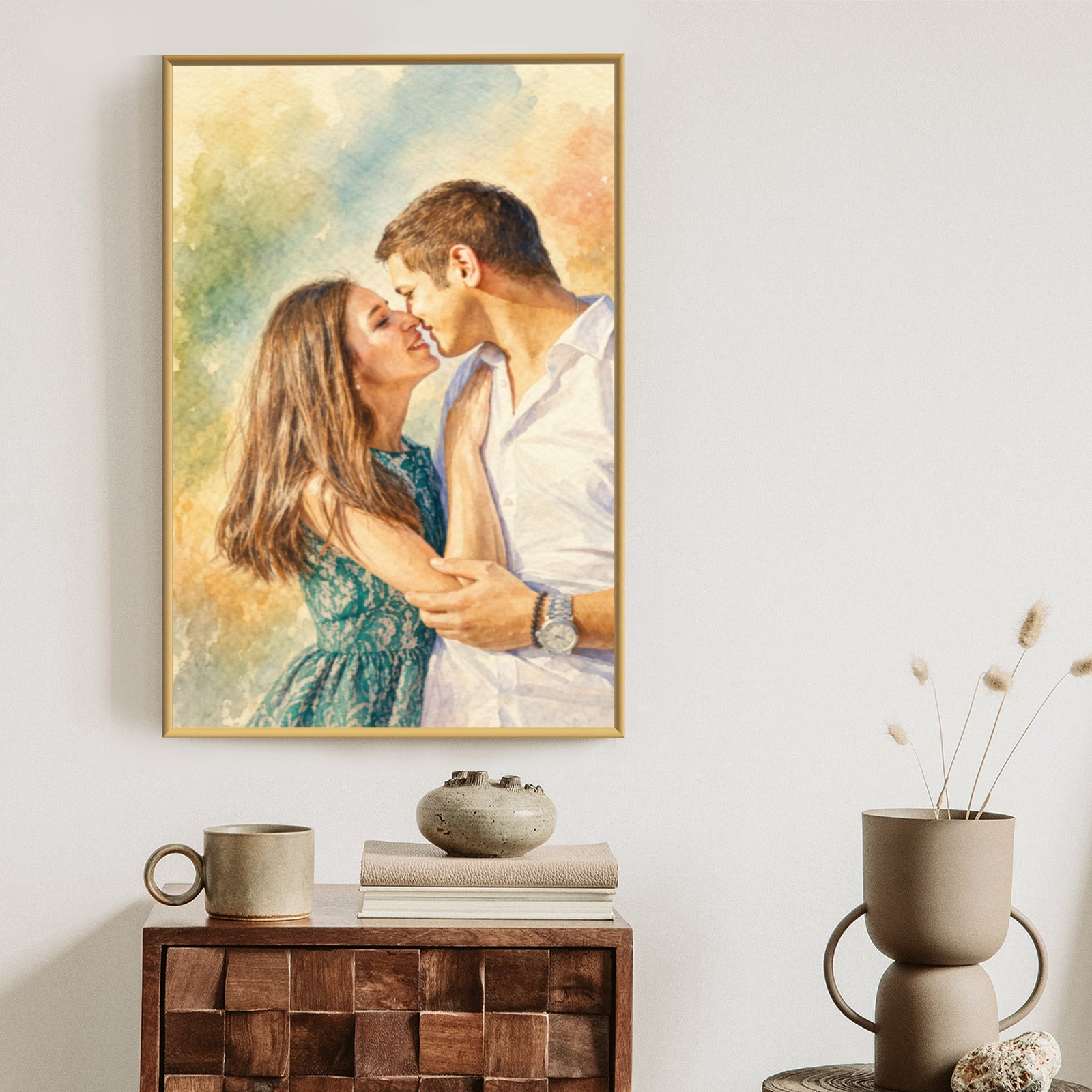 Plakat w ramie pionowy z efektem artystycznym