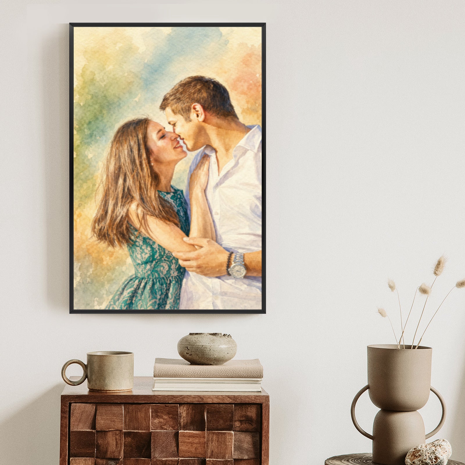 Plakat w ramie pionowy z efektem artystycznym